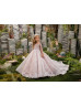 Beaded Ivory Lace Tulle Flower Girl Dress With Pink Lining Beaded Ivory Lace Tulle Flower Girl Dress With Pink Lining